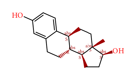 Resultado openchemlib (17β-Estradiol 2D)